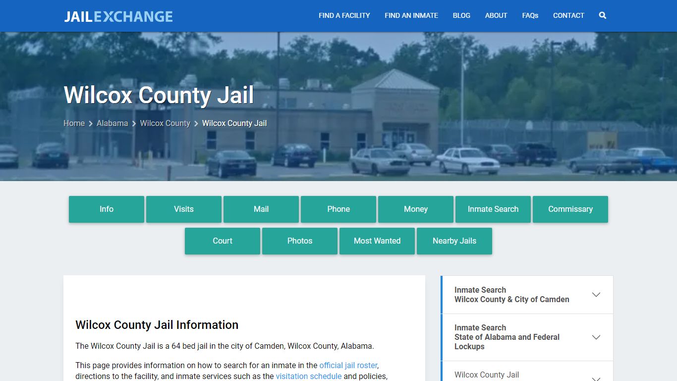 Wilcox County Jail, AL Inmate Search, Information